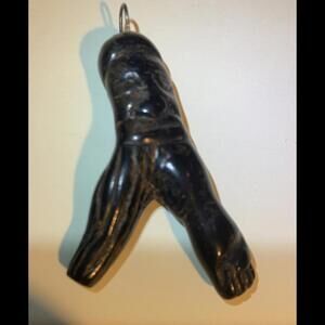 Unique Handmade Black Figurine Pendant Jamaica Rastafarian